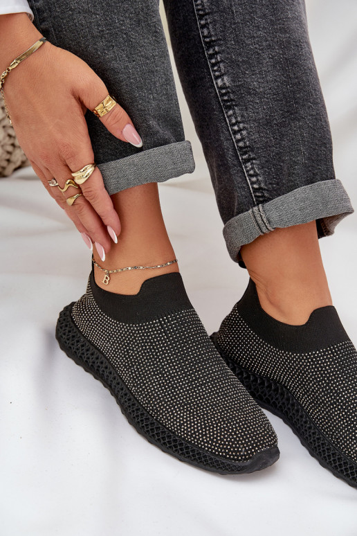 Un modelo convincente zapatillas Femenino Con decoración D&A TEN121 de color negro