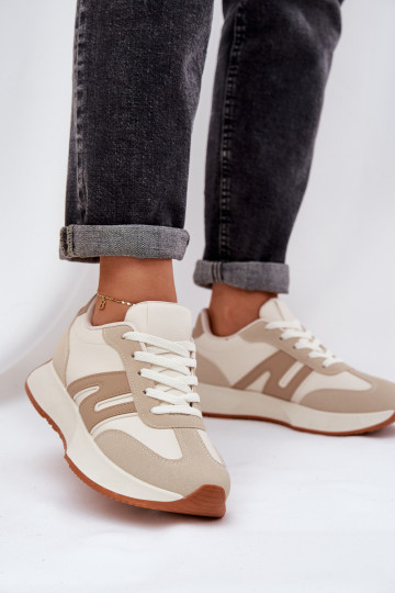 zapatillas Femenino con una plataforma beige Emidi