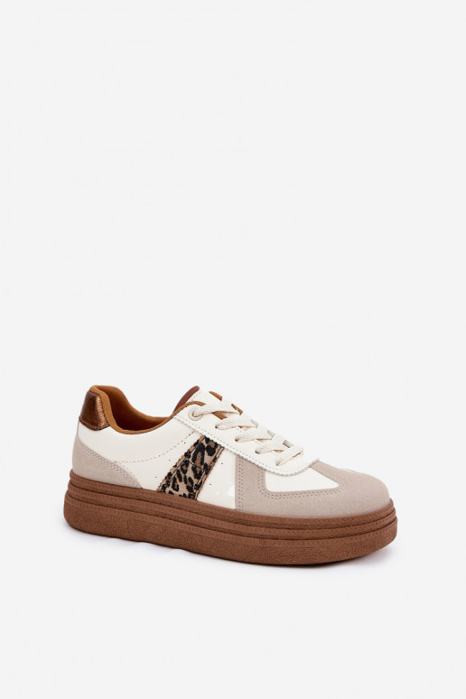 Femenino Zapatillas modelo zapatos. con una plataforma con estampados de piel de leopardo beige Lincidi
