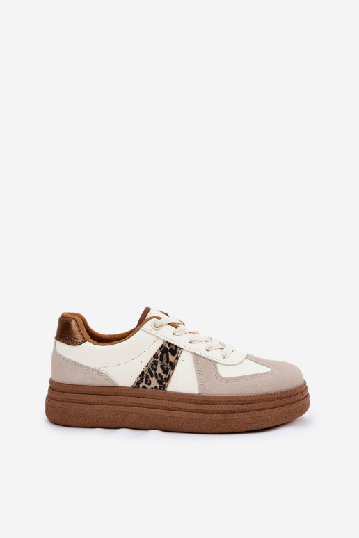 Femenino Zapatillas modelo zapatos. con una plataforma con estampados de piel de leopardo beige Lincidi