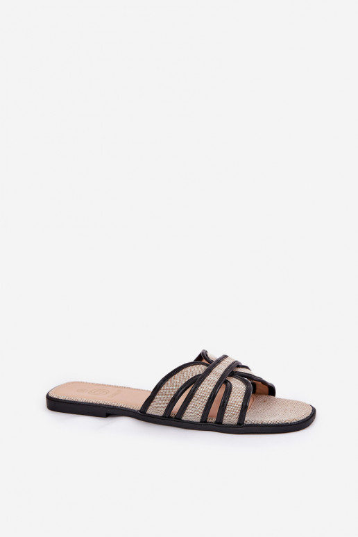 modelo clásico Zapatillas apartamento de mujeres beige-de color negro Scazze