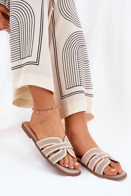 modelo clásico Zapatillas apartamento de mujeres beige Scazze