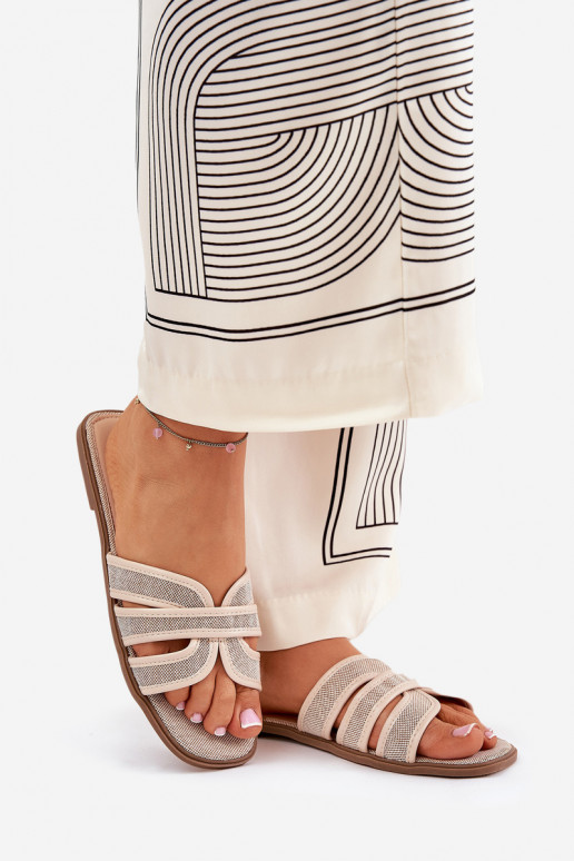 modelo clásico Zapatillas apartamento de mujeres beige Scazze