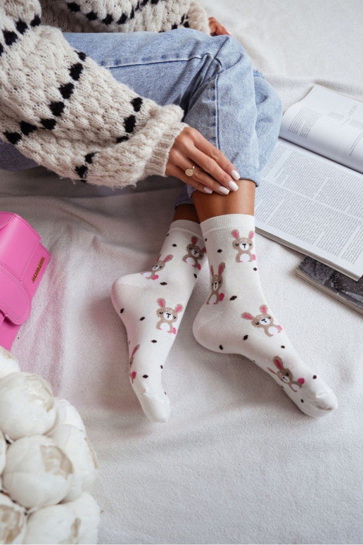 Medias conejitos i Kropki color marfil Medias conejitos i Kropki color marfil