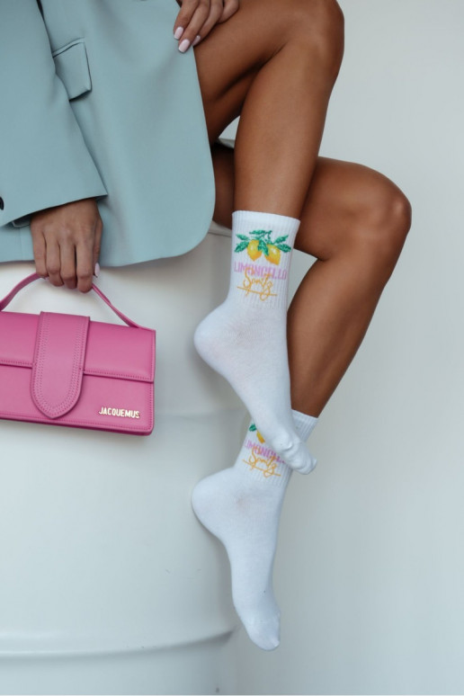 Medias Femenino LIMONCELLO el color blanco Medias Femenino LIMONCELLO el color blanco