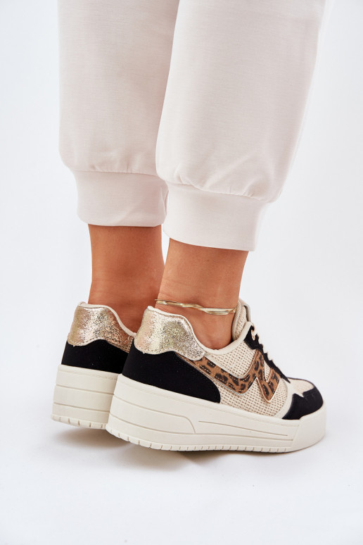 zapatillas Femenino con una plataforma con estampados de piel de leopardo de color negro Lorori zapatillas Femenino con una plataforma con estampados de piel de leopardo de color negro Lorori