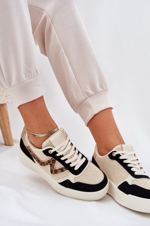 zapatillas Femenino con una plataforma con estampados de piel de leopardo de color negro Lorori zapatillas Femenino con una plataforma con estampados de piel de leopardo de color negro Lorori