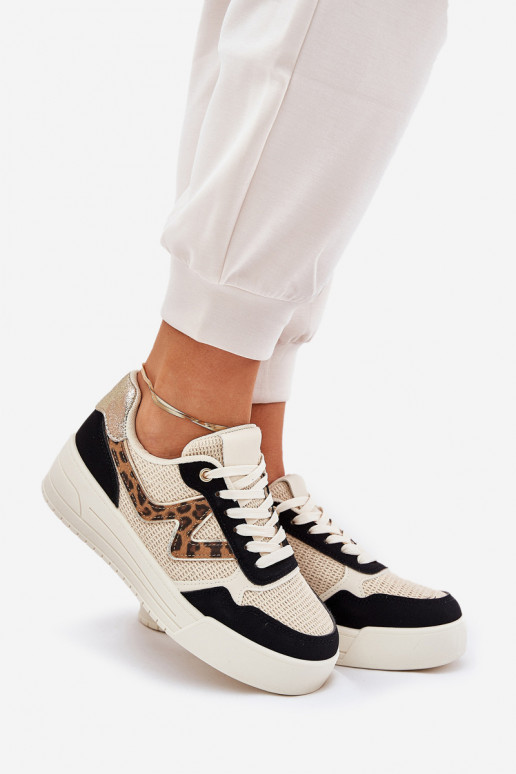 zapatillas Femenino con una plataforma con estampados de piel de leopardo de color negro Lorori zapatillas Femenino con una plataforma con estampados de piel de leopardo de color negro Lorori