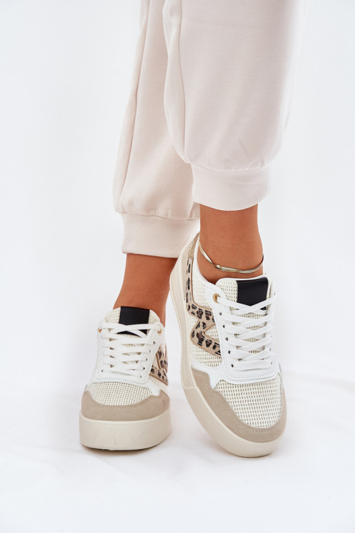 zapatillas Femenino con una plataforma con estampados de piel de leopardo beige Lorori zapatillas Femenino con una plataforma con estampados de piel de leopardo beige Lorori