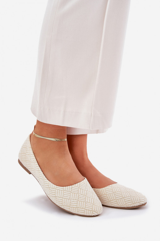 bailarinas apartamento de mujeres con brillo color dorado Tatorelis