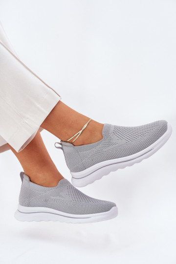 Zapatillas deportivas de mujer de modelo slip-on color gris Adiora