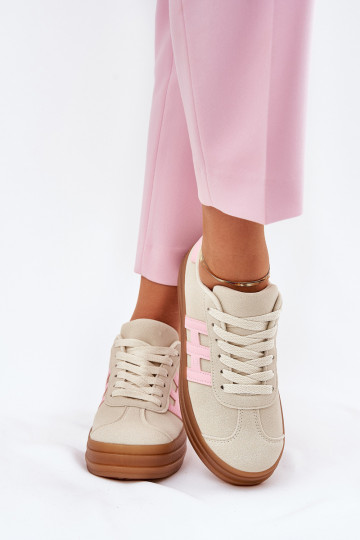 Zapatillas modelo de mujer con plataforma color arena Syliyana 2