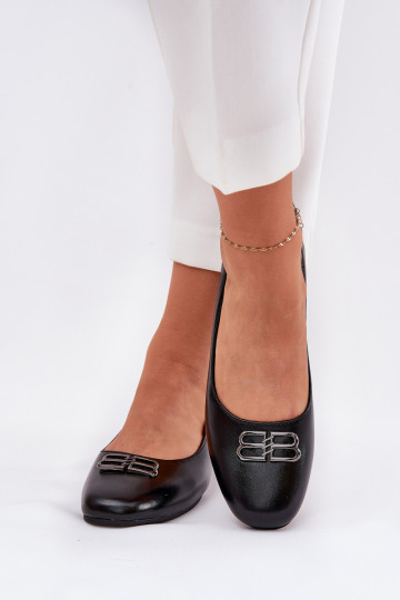 Bailarinas de estilo elegante para mujer con adornos Vinceza 62206 color negro 2