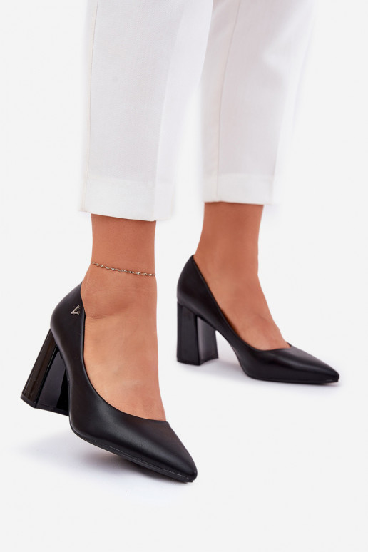 Estilo elegante Zapatos con tacones Vinceza 62220 de color negro