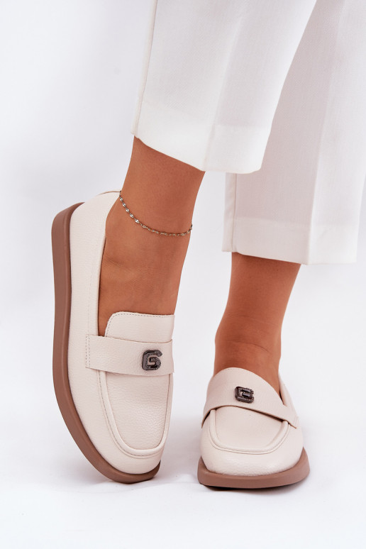 mocasines de mujer Estilo elegante Con decoraciones Pequeñom Detalem Vinceza 62208 beige mocasines de mujer Estilo elegante Con decoraciones Pequeñom Detalem Vinceza 62208 beige