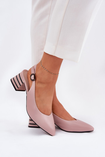 Sandalias de mujer con tacones Ze Szpiczastymi Noskami Vinceza 62217 color rosa