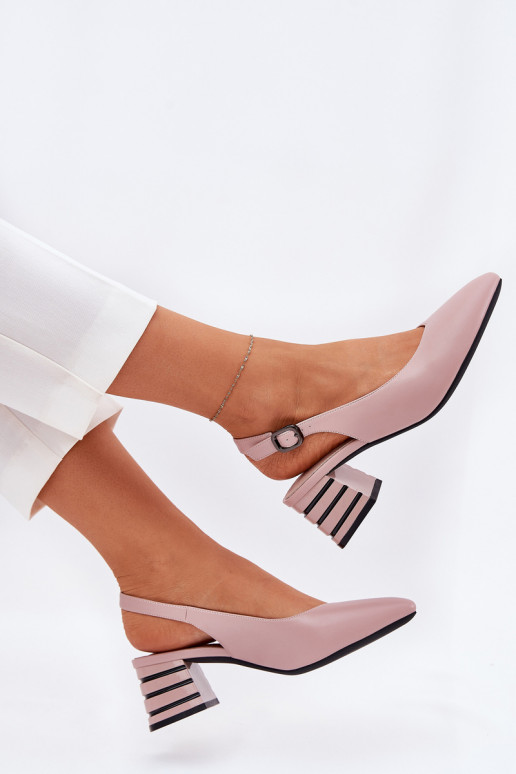 Sandalias de mujer con tacones Ze Szpiczastymi Noskami Vinceza 62217 color rosa Sandalias de mujer con tacones Ze Szpiczastymi Noskami Vinceza 62217 color rosa