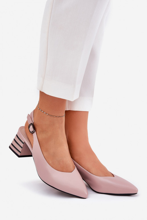 Sandalias de mujer con tacones Ze Szpiczastymi Noskami Vinceza 62217 color rosa Sandalias de mujer con tacones Ze Szpiczastymi Noskami Vinceza 62217 color rosa