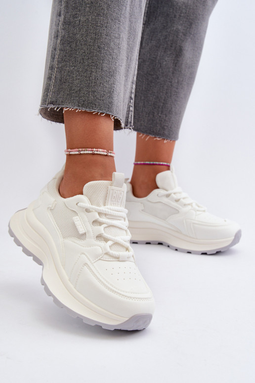 Zapatillas modelo zapatos. Femenino HI-POLY SYSTEM Big Star NN274A107 el color blanco Zapatillas modelo zapatos. Femenino HI-POLY SYSTEM Big Star NN274A107 el color blanco