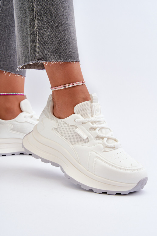 Zapatillas modelo zapatos. Femenino HI-POLY SYSTEM Big Star NN274A107 el color blanco Zapatillas modelo zapatos. Femenino HI-POLY SYSTEM Big Star NN274A107 el color blanco