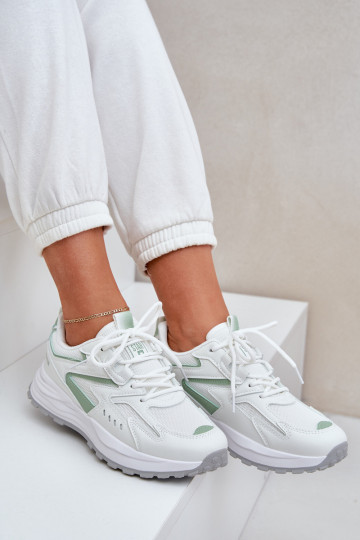 Zapatillas deportivas para mujer Big Star NN274A095 HI-POLY SYSTEM color blanco-verde