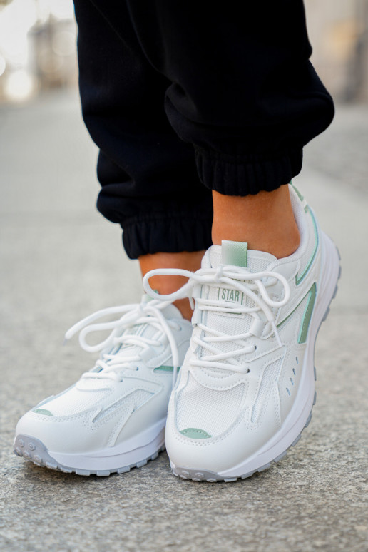 Zapatillas deportivas para mujer Big Star NN274A095 HI-POLY SYSTEM color blanco-verde