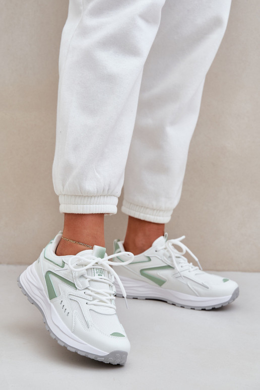 Zapatillas deportivas para mujer Big Star NN274A095 HI-POLY SYSTEM color blanco-verde