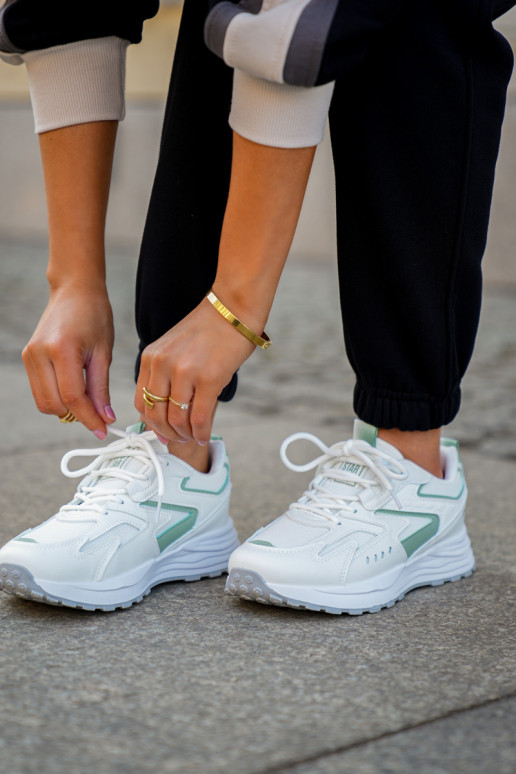 Zapatillas deportivas para mujer Big Star NN274A095 HI-POLY SYSTEM color blanco-verde