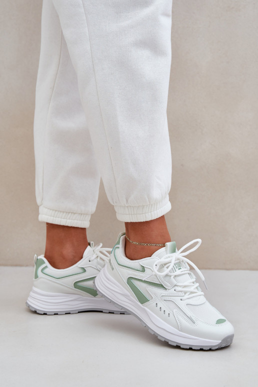 Zapatillas deportivas para mujer Big Star NN274A095 HI-POLY SYSTEM color blanco-verde