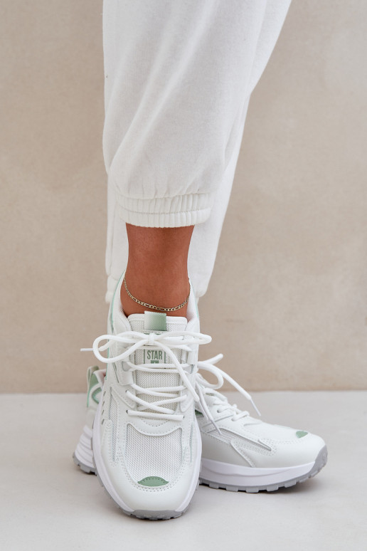Zapatillas deportivas para mujer Big Star NN274A095 HI-POLY SYSTEM color blanco-verde