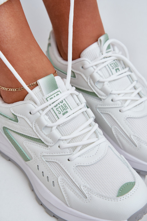 Zapatillas deportivas para mujer Big Star NN274A095 HI-POLY SYSTEM color blanco-verde