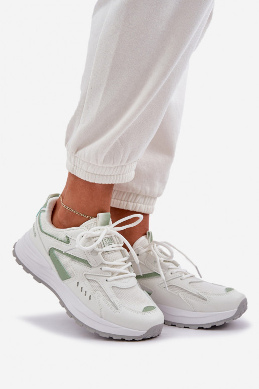 Zapatillas deportivas para mujer Big Star NN274A095 HI-POLY SYSTEM color blanco-verde
