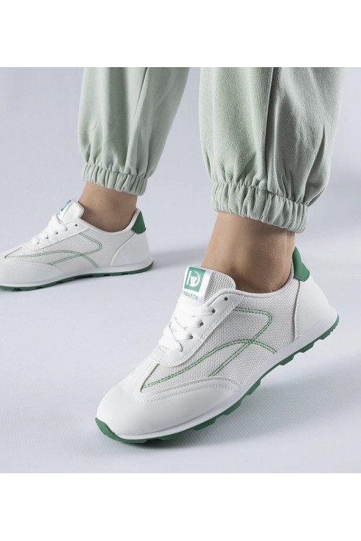 Zapatillas deportivas blanco y verde... Zapatillas deportivas blanco y verde...
