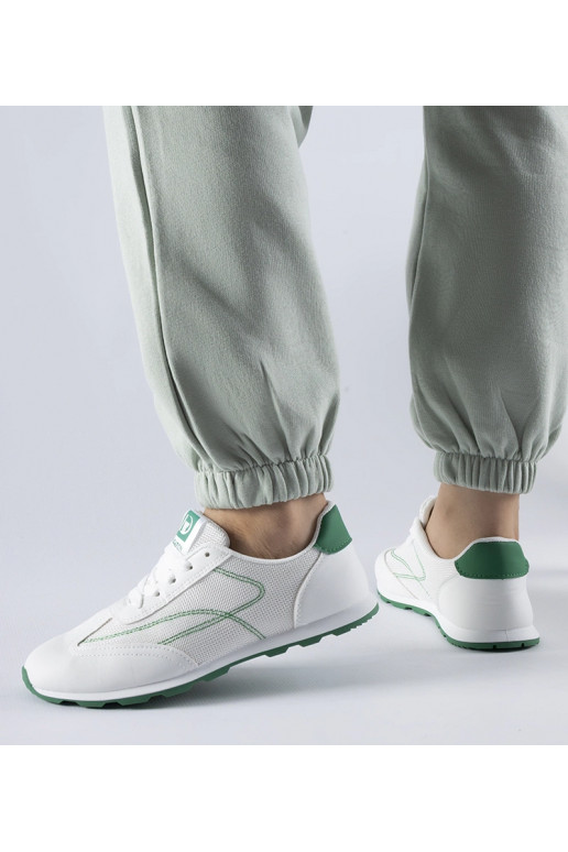 Zapatillas deportivas blanco y verde... Zapatillas deportivas blanco y verde...