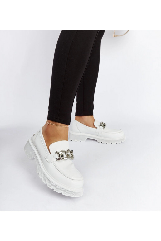 Mocasines de cuero blancos GOE LL2N4038