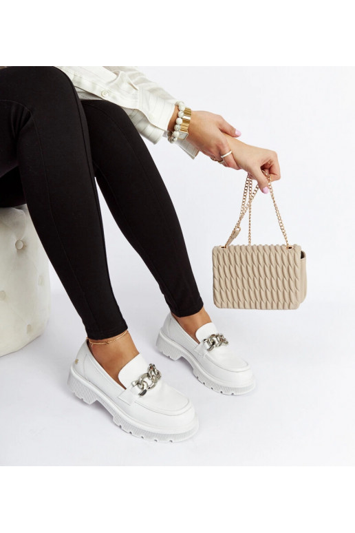 Mocasines de cuero blancos GOE LL2N4038